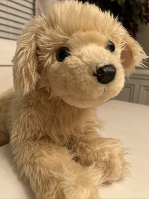 FAO Schwarz NICE REALISTIC GOLDEN RETRIEVER DOG 15'' Plush STUFFED ANIMAL TOY