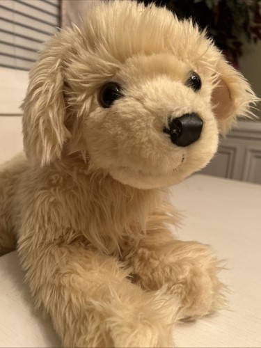 FAO Schwarz NICE REALISTIC GOLDEN RETRIEVER DOG 15" Plush STUFFED ANIMAL TOY
