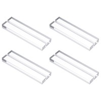 4Pcs AcrylstäNder FüR Kartenhalter 3,9 Zoll Mit 1/8 Zoll Schlitz 100X30 Mm