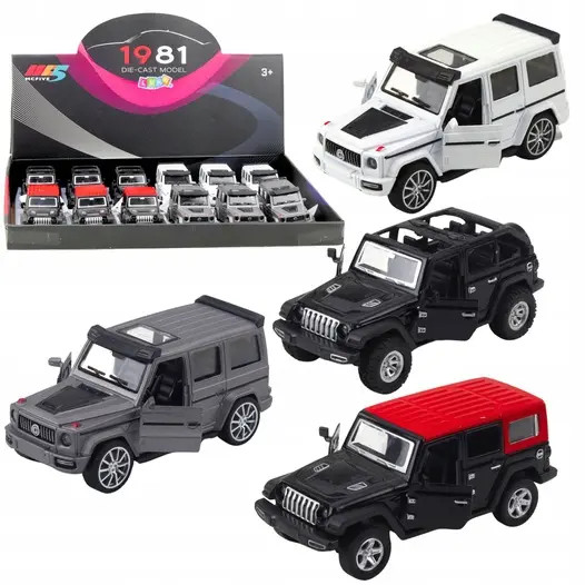 Autko Terenowe SUV Metalowe NapęD Pull-Back Otwierane Drzwi Mix Lean Toys-image