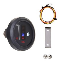 Fuel Level Indicator 12V/24V Anti-Shake ABS Gauge 10 LED Display 52mm Height