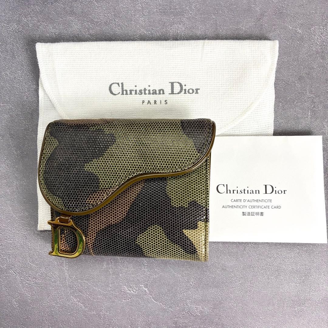 Dior Camo Saddle Wallet Galliano Unisex Leather | eBay