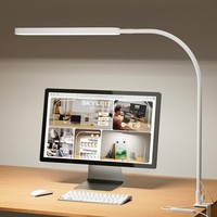 Skyleo Schreibtischlampe LED Dimmbar - Schreibtischlampe Klemmbar 1300LM – F