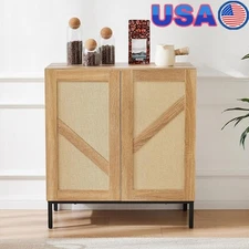 Multi-Purpose Buffet Cabinet W/ Adjustable Shelves & Anti-Tipping Features New