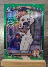 2025 Bowman Chrome- Cam Smith Bcp-48 Green Shimmer Refractor 7299- Astros