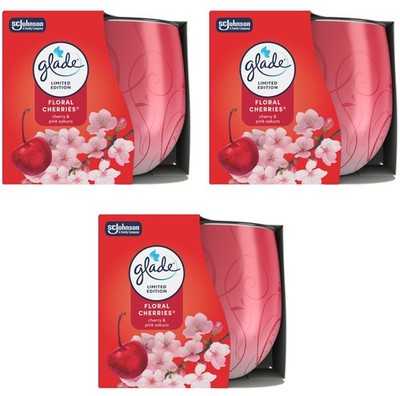 3 x Glade Duftkerze Heben Sie Ihre Stimmung & beleben Sie Ihren Alltag - Blumenkirschen