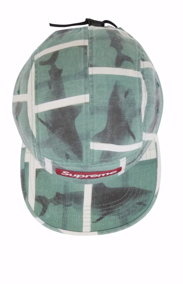 Supreme Damien Hirst Shark Box Logo 5 Panel Camp Cap Hat Brand New