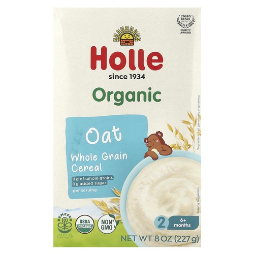 Organic Oat Whole Grain Cereal, 6+ Months, 8 oz (227 g)