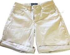 Democracy Ab Solution Women s Cream Bermuda Stretch Denim Shorts Size 8