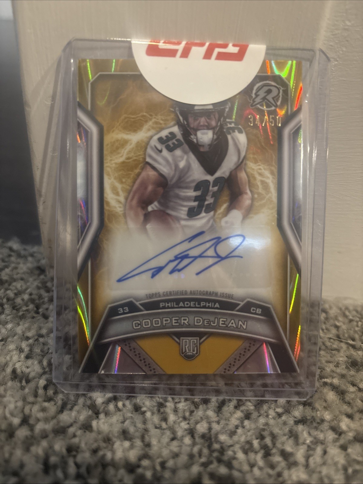 2024 Topps Resurgence Cooper DeJean Gold Flash Auto /50 Philadelphia Eagles