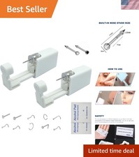 2 Pack Nose Piercing Kit, Disposable Safe Sterile Piercing Unit For Self Nose...