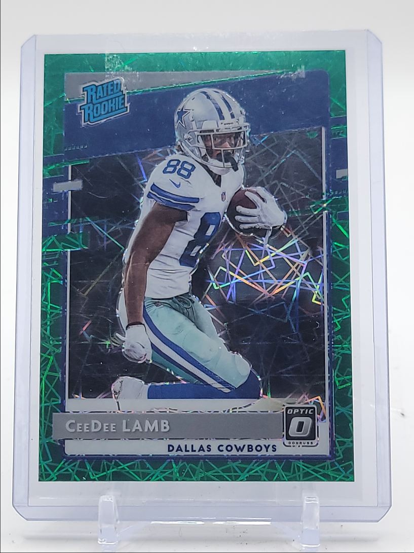 CEEDEE LAMB 2020 DONRUSS OPTIC RATED ROOKIE GREEN VELOCITY RC Q4134