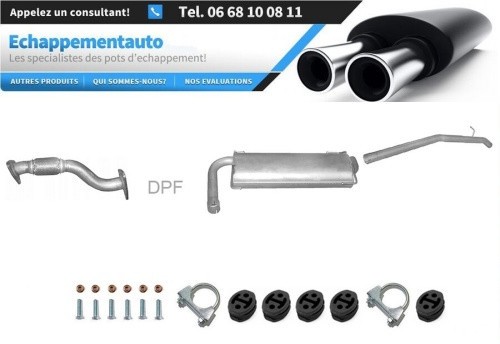 Pot d'échappement Fiat Ducato 3.0 JTD LWB 2012 tube de silencieux
