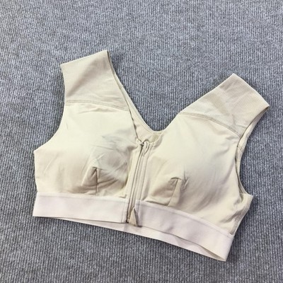 Tommie Copper Shoulder Support Sports Bra Womens Large Zip Front Activewear Gym