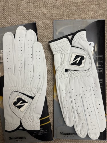2x Bridgestone Golf Tour Handschuh Premium Cabretta weiß Leder Herren Small Reg RH - Bild 2 von 4