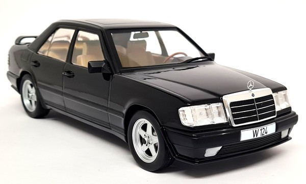Mcg 1/18 Mercedes Benz W124 Tuning Black Metallic Diecast Model Car-image