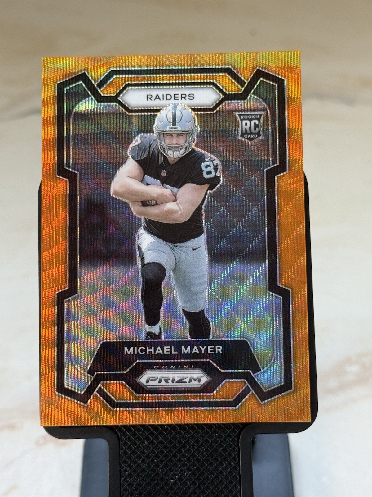 2023 Panini Prizm #361 Michael Mayer RC Orange Wave #/60 RAIDERS