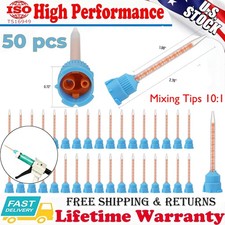 Set of 50 Blue/Orange Temporary Crown  Bridge Dental Mixing Tips 10:1 Ratio US