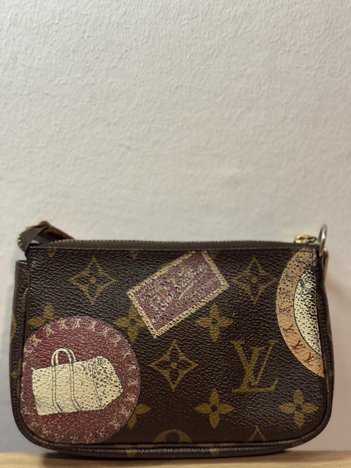 Louis Vuitton Mini Pochette Accessoire In Brown Monogram Canvas Authentic Bag