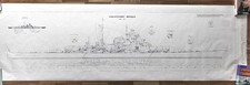Rarit&auml;t: Schlachtschiff Bismarck Baupl&auml;ne 1:100 / 1:50 von Hans Gally (4 B&ouml;gen)