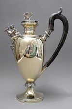 Vergoldete Kaffeekanne, 13-lötiges Silber, 1819, Augsburg, Johann Georg Kröner
