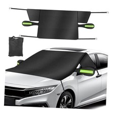 Car Windshield Ice Snow Cover with Magnetic Edges, Heavy Duty Oxford Green