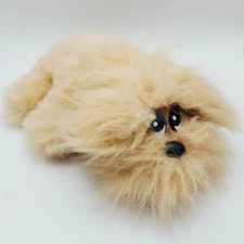 VINTAGE 80s Tonka Newborn Pound Puppies Furries Plush Stuffed Animal Tan 9"