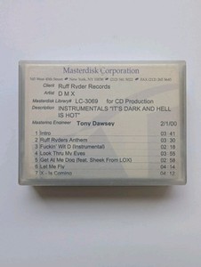 DMX It's Dark And Hell Is Hot Unreleased Instrumentals DAT Tape