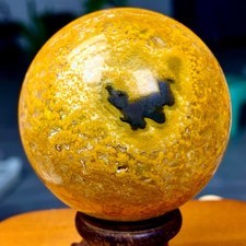 203G Natural Bumblebee Ocean Jasper agate Crystal sphere Specimen ball