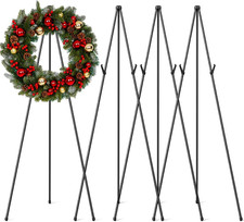 4 Pcs 65 Inch Christmas Metal Wreath Stand Holder for Cemetery