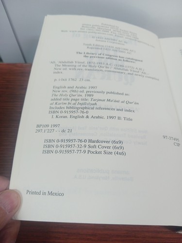 Die Bedeutung des Heiligen Korans von Abdullah Yusuf Ali grünes Leder - Bild 8 von 24