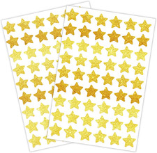 Gold Star Stickers for Kids Reward, 0.6" Holographic Foil Star Stickers