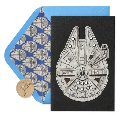 Papyrus Star Wars Birthday Card Millennium Falcon 