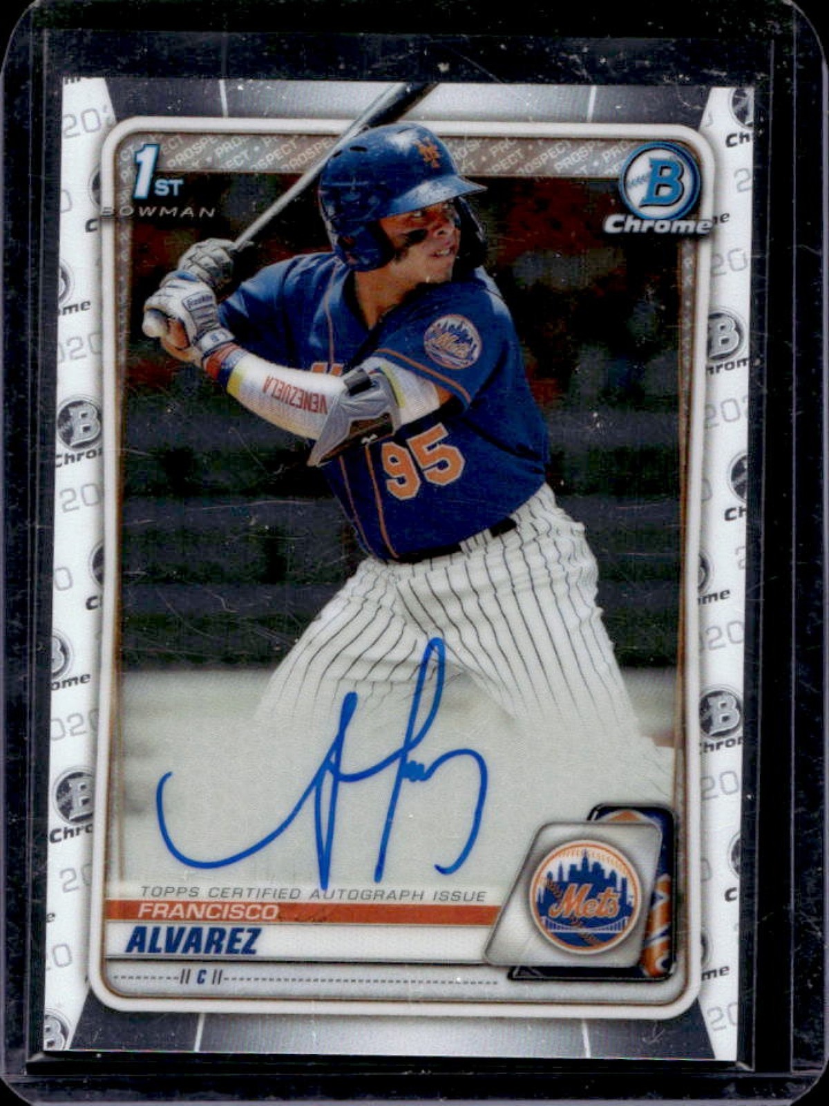 2020 Bowman Chrome Francisco Alvarez Auto 1st #CPA-FA Mets