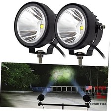 LED Round Driving Fog Lights OffRoad Driving Spot Lights 2Pcs 4 White Spot Beam