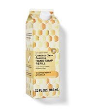Bath Body Works WHIPPED HONEY VANILLA Gentle Foaming Hand Soap REFILL 32 OZ 0.77 per fl oz