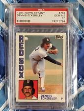1984 PSA 10 Topps TIFFANY Dennis Eckersley GEM MINT Boston Red Sox HOF #745 Eck