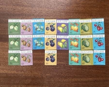 Lot (22)  Rare Vintage Vietnam Fruit Stamps (BUU CHINH)