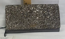 Kate Spade Laurel Way Glitter Milou Clutch, Wristlet Or Chain Wallet -B4