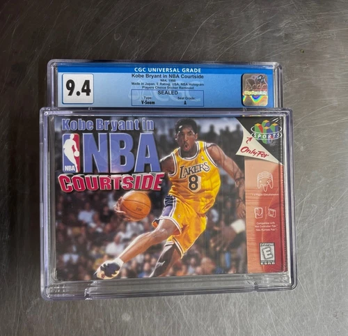 Kobe Bryant in NBA Courtside N64 Factory Sealed CGC Graded 9.4