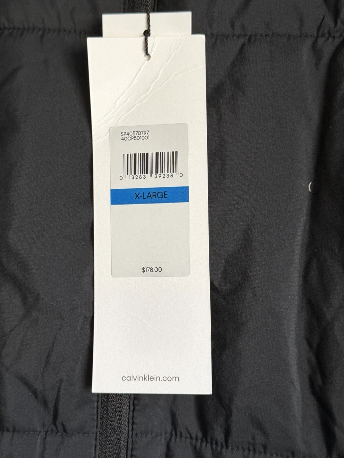 Calvin Klein Men’s Lightweight Quilted Bomber Jacket In Black XL - product detail image 2