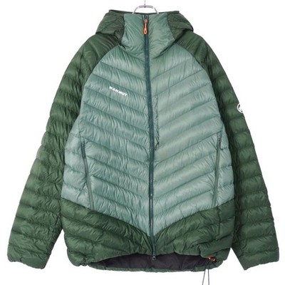 MAMMUT Jacket Broad Peak IN Hooded Down Nylon Mens 2xl Green Used MOLO-0