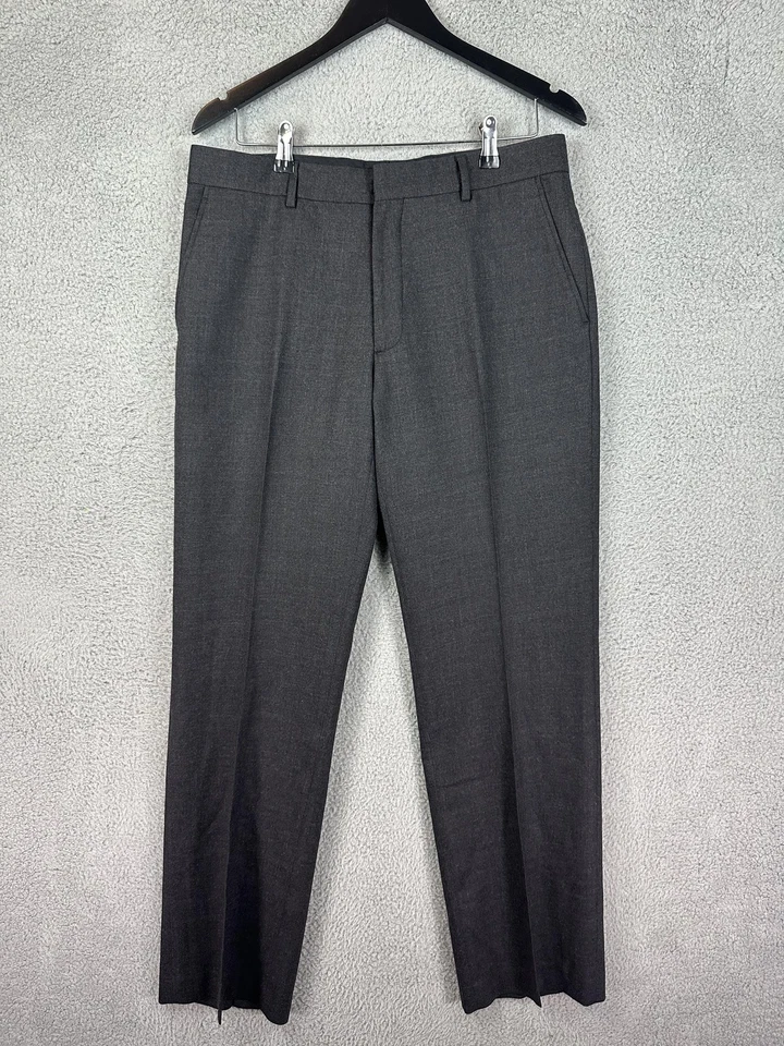 Pantalones de estudio Express Design para hombre 33x32 gris mezcla de lana productor pantalones de vestir para hombre Foto 2 de 4