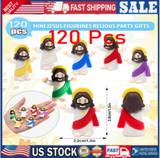 120Pcs Mini Jesus Figurines, Small Little Jesus Toys, Tiny Jesus Figures  ///