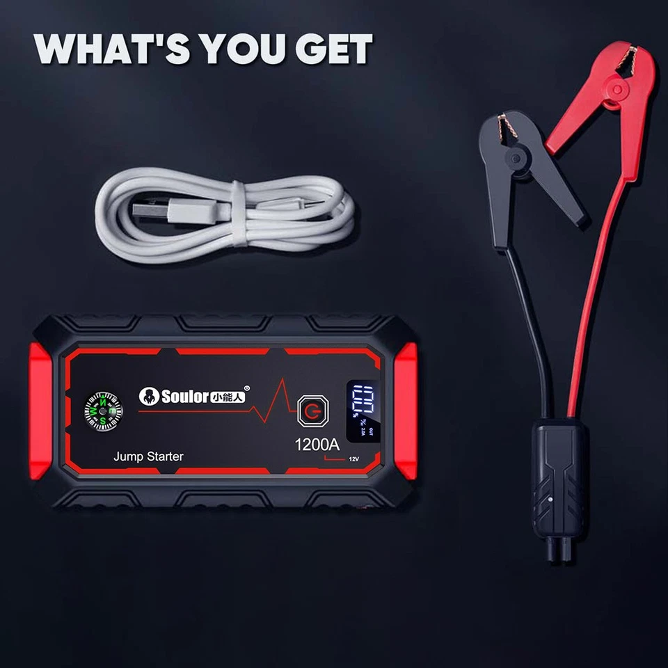 28800mAh Auto Jump Starter Booster Jumper Box Power Bank Batterieladegerät - Bild 4 von 4