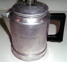 Vintage Comet 5 Cup Aluminum Stovetop Coffee Pot Percolator Glass Top Camping+