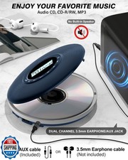 Portable CD Player, Disman CD Player for Car, Battery Powered Personal CD Mus...