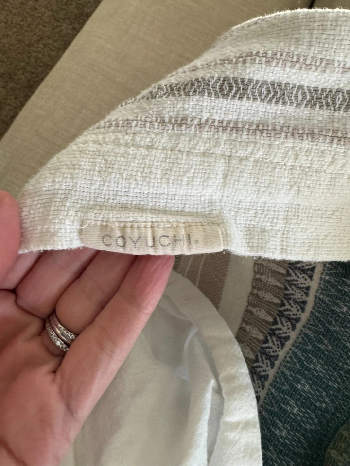 Funda nórdica Coyuchi Lost Coast orgánica tamaño king/cal king color marino con gris Foto 3 de 4