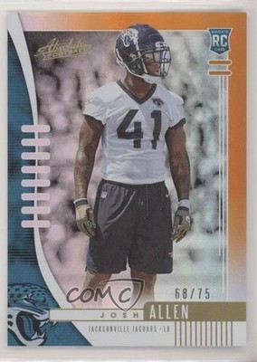 2019 Panini Absolute Orange Spectrum 68/75 Josh Hines-Allen Allen Rookie RC rf2