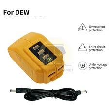 USB Converter Charger For DEWALT Liion Battery Converter DCB091 Charging Adapter